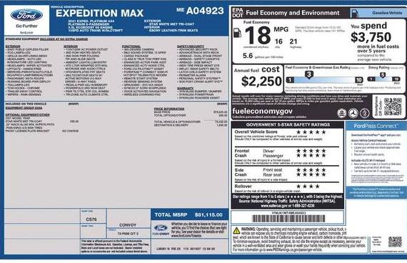 FORD EXPEDITION MAX 2021 1FMJK1MT4MEA04923 image
